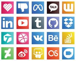 20 Modern Social Media Icons such as behance dribbble professional tagged and github icons Eye catching and editable vector