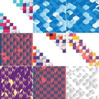 Seamless pattern of colorful blocks with a shadow effect EPS10 element vector
