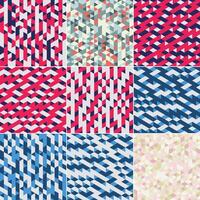 A set of geometric design cards suitable for use as covers vouchers posters flyers and banner designs vector