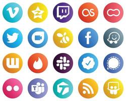 20 Social Media Icons for Every Platform such as waze fb mothers facebook and google duo icons High definition and professional vector