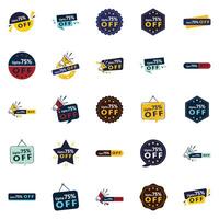 Get the most out of Your Sale with the Up to 70 Off element Pack 25 High Quality Designs vector