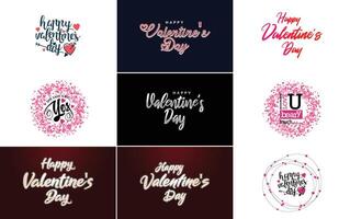 Love word art design with a heart shaped gradient background vector