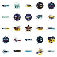 Get the most out of Your Sale with the Up to 70 Off element Pack 25 High Quality Designs vector