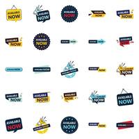 Available Now 25 Banners for High impact Graphic Design vector