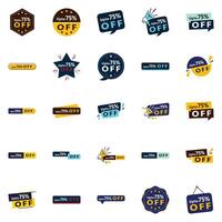 The Up to 70 Off element Collection 25 Inspiring Designs for Your Next Discount Event vector