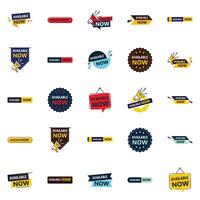 Available Now 25 element Banners for Extraordinary Branding Results vector