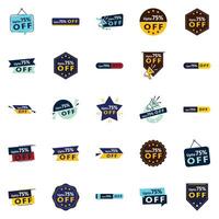 The Up to 70 Off Pack 25 Unique element Designs for Your Next Sale Event vector
