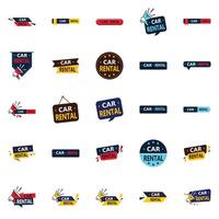 Car Rental 25 Versatile element images for a new and dynamic brand direction vector