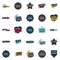 Available Now 25 Customizable element Banners Pack for Design Flexibility vector