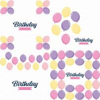 Abstract background with shining colorful balloons suitable for birthdays parties presentations sales and with space for text element illustration vector