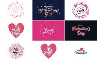 Love word art design with a heart shaped gradient background vector