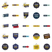 Thankyou 25 Innovative element Elements to express your gratitude vector