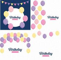 Happy Birthday design with a vintage typewriter font and a paper texture background vector