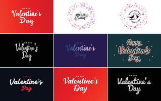 Love word art design with a heart shaped background and a sparkling effect vector