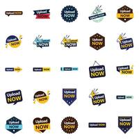 The Upload Now element Collection 25 Dynamic Designs for Your Next Marketing and Sales Campaign vector