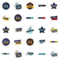 25 Versatile Typographic Banners for promoting calls in different contexts vector