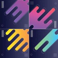 Abstract Backgrounds in Color Pack of 4 element Illustrations vector