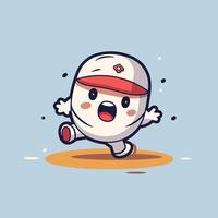 Cute astronaut running Cute cartoon character element illustration vector