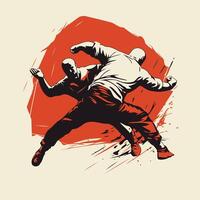 Kung fu element illustration kung fuial arts vector