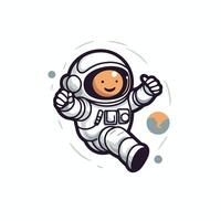 Astronaut in space suit element illustration for your design vector