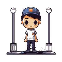 Baseball player cartoon icon element illustration graphic design element illustration graphic design vector