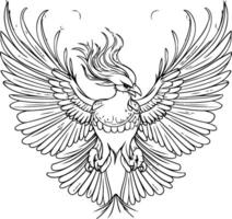 Eagle with wings Tattoo design element element illustration vector