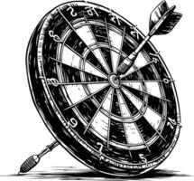 Dartboard with arrows illustration of a dartboard vector