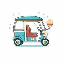 Tuk tuk illustration Tuk tuk tuk icon vector