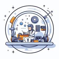 Astronaut in space Astronaut in spacesuit illustration vector