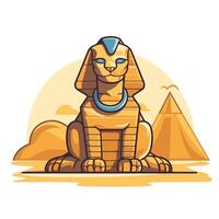Egyptian Sphinx illustration of a sphinx vector