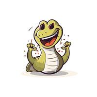 Frog cartoon character element Illustration on a white background for your design vector