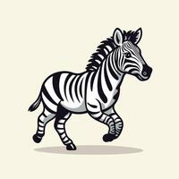 Zebra illustration of a zebra on a light background vector