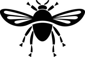 Simple and elegant silhouette of a bee, perfect for branding, logos, and design projects vector