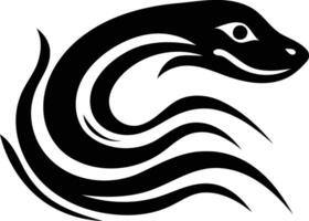 Stylish snake tattoo design with flowing lines, perfect for branding, apparel, or website design vector