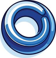 Abstract Blue Circle with White Lines vector