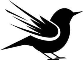 Simple yet powerful silhouette of a bird in flight, perfect for creating minimalist logos, icons, or branding elements vector