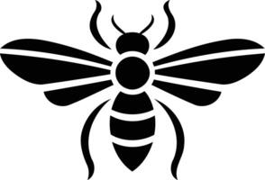 A bold, minimalist bee silhouette, perfect for branding, logo design, or as a graphic element vector
