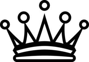 Simple yet elegant black and white illustration of a crown, perfect for use in design projects, tattoos, or as a symbol of royalty vector