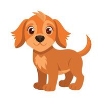Playful puppies with floppy ears, in cartoon style. in white background vector