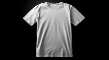 White T-Shirt on Dark Gray Background photo