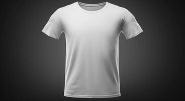 White T-Shirt on Dark Gray Background photo