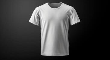 White T-Shirt on Dark Gray Background photo