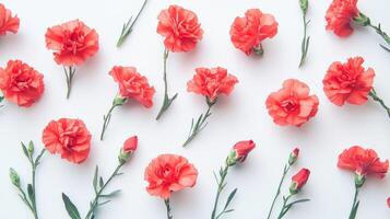 Red Carnations - Vibrant and Playful Floral Photography photo