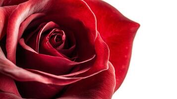 Red Rose Close-Up - Dramatic and Velvety Floral Photography photo