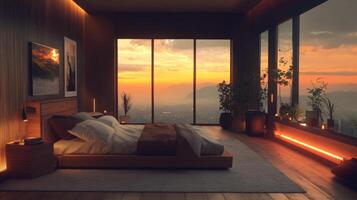 AI-Enhanced Bedroom with Smart Sleep Tracking and Personalized Comfort photo