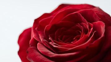 rojo Rosa de cerca - dramático y aterciopelado floral fotografía foto