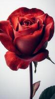Red Rose on White - Stunning Minimalist Photography photo
