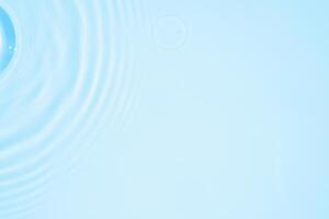 Abstract transparent water shadow surface texture natural ripple on blue background photo