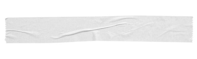 White adhesive paper tape isolated on white background photo