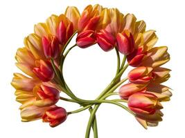 Bunch of colorful tulips photo